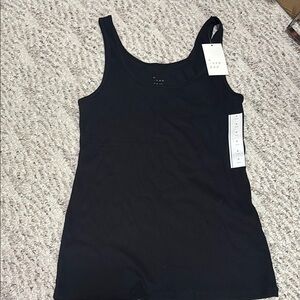 A New Day Black Fitted Sleeveless Tank Top